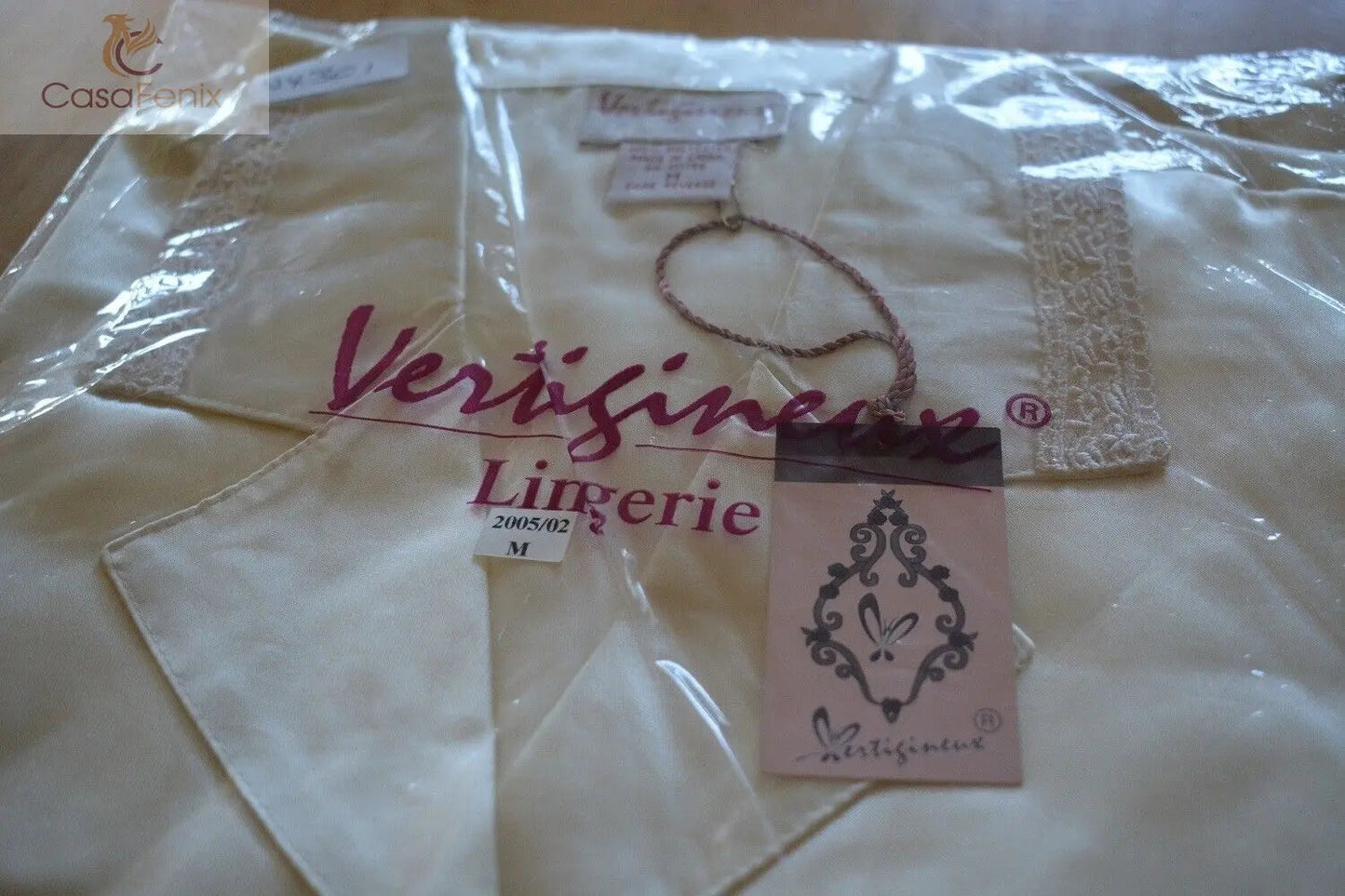 New Lingerie VX Intimate Satin Ivory Charmeuse Pajamas PJ Size Medium. (2005/02) Clothes, Shoes & Accessories:Women:Women's Clothing:Lingerie & Nightwear:Nightwear CasaFenix