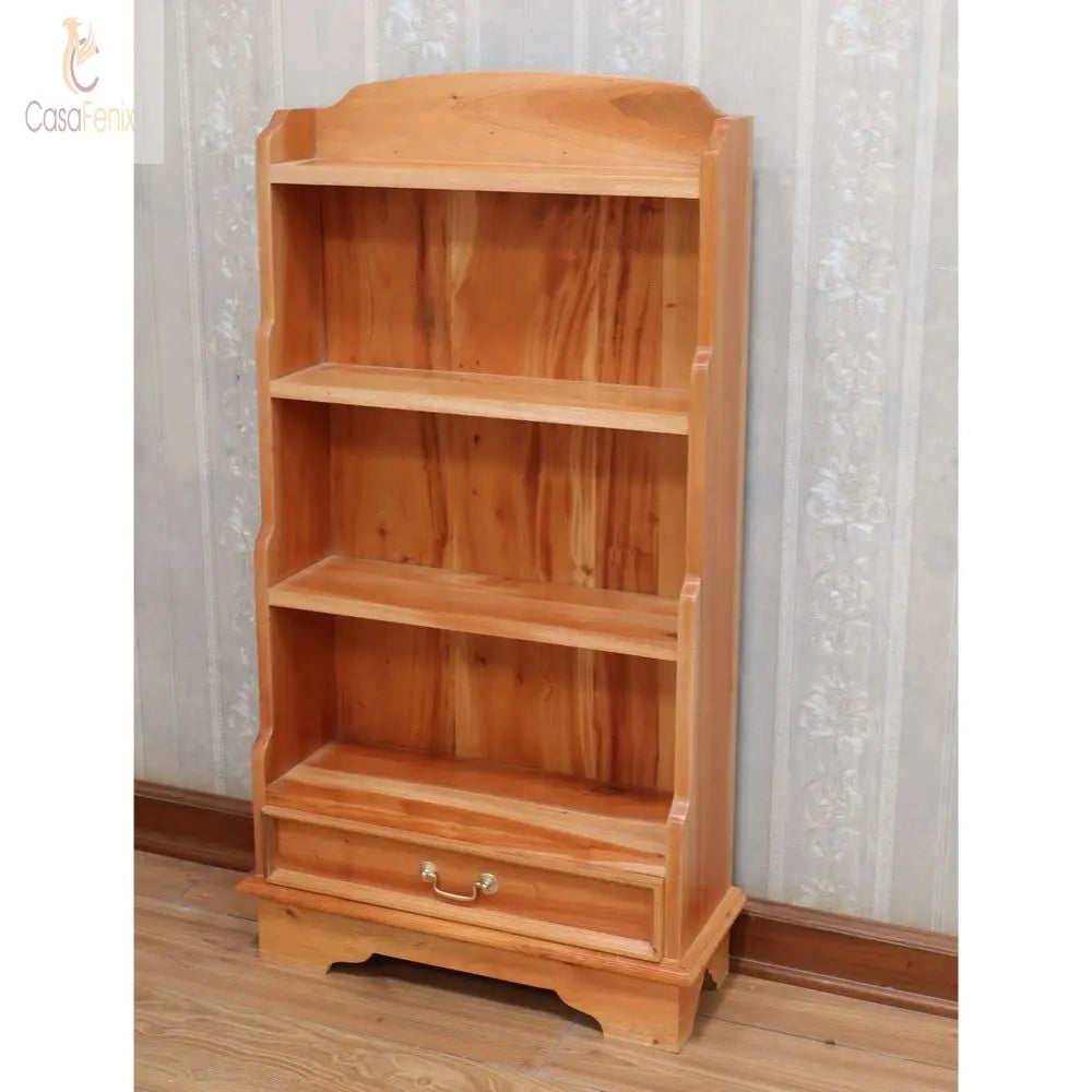 1 Drawer Large Mahogany Bookcase 3 Fixed Shelves Premium Range - CasaFenix