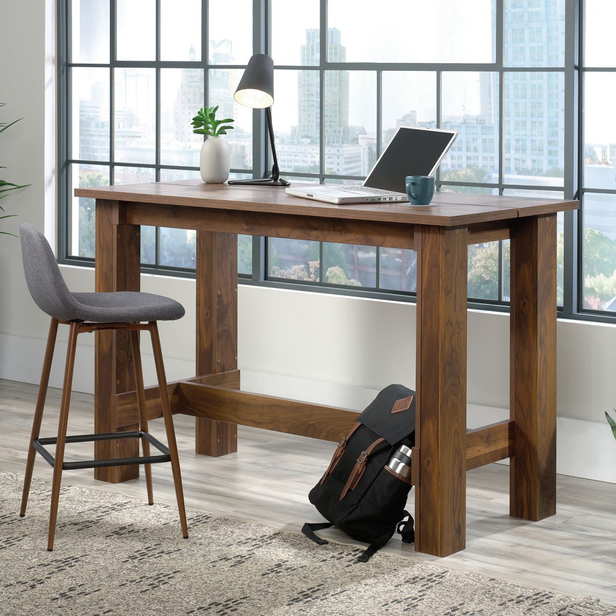 COUNTER HEIGHT WORK BENCH GRAND WALNUT CasaFenix