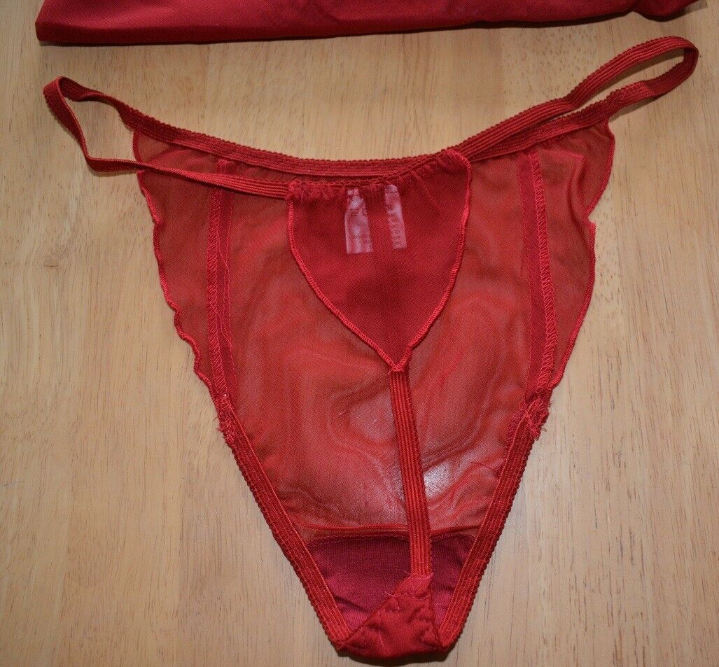 New Lingerie VX Intimate Bright Red Sheer Babydoll + G-string Size Small. 5090 Clothes, Shoes & Accessories:Women:Women's Clothing:Lingerie & Nightwear:Nightwear CasaFenix
