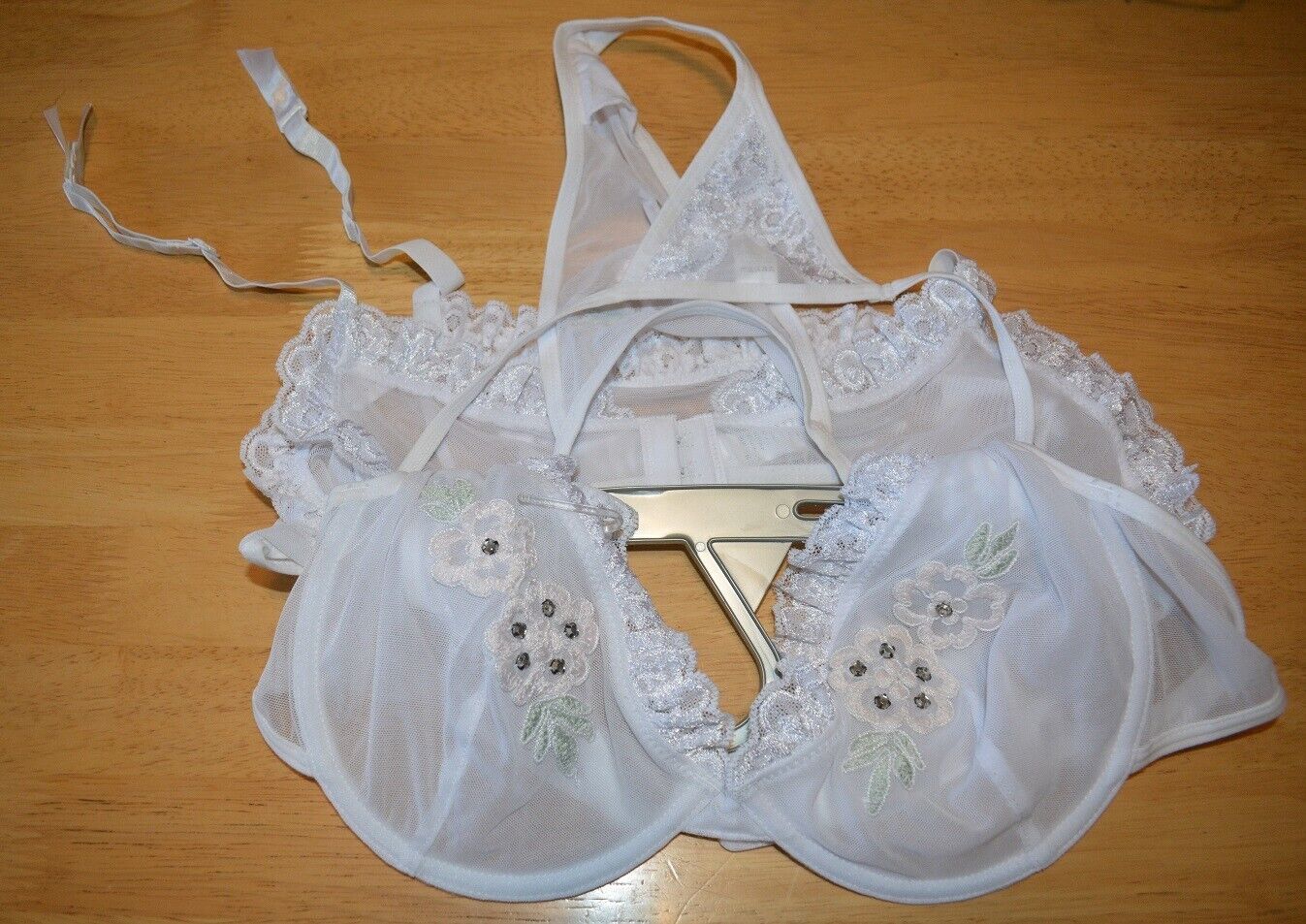 Bnwt Vertigineux White Sexy Three Piece Suspender Belt Bra Set Size Large (1010) Clothes, Shoes & Accessories:Specialty:Erotic Clothing:Women's Underwear:Bras & Bra Sets CasaFenix