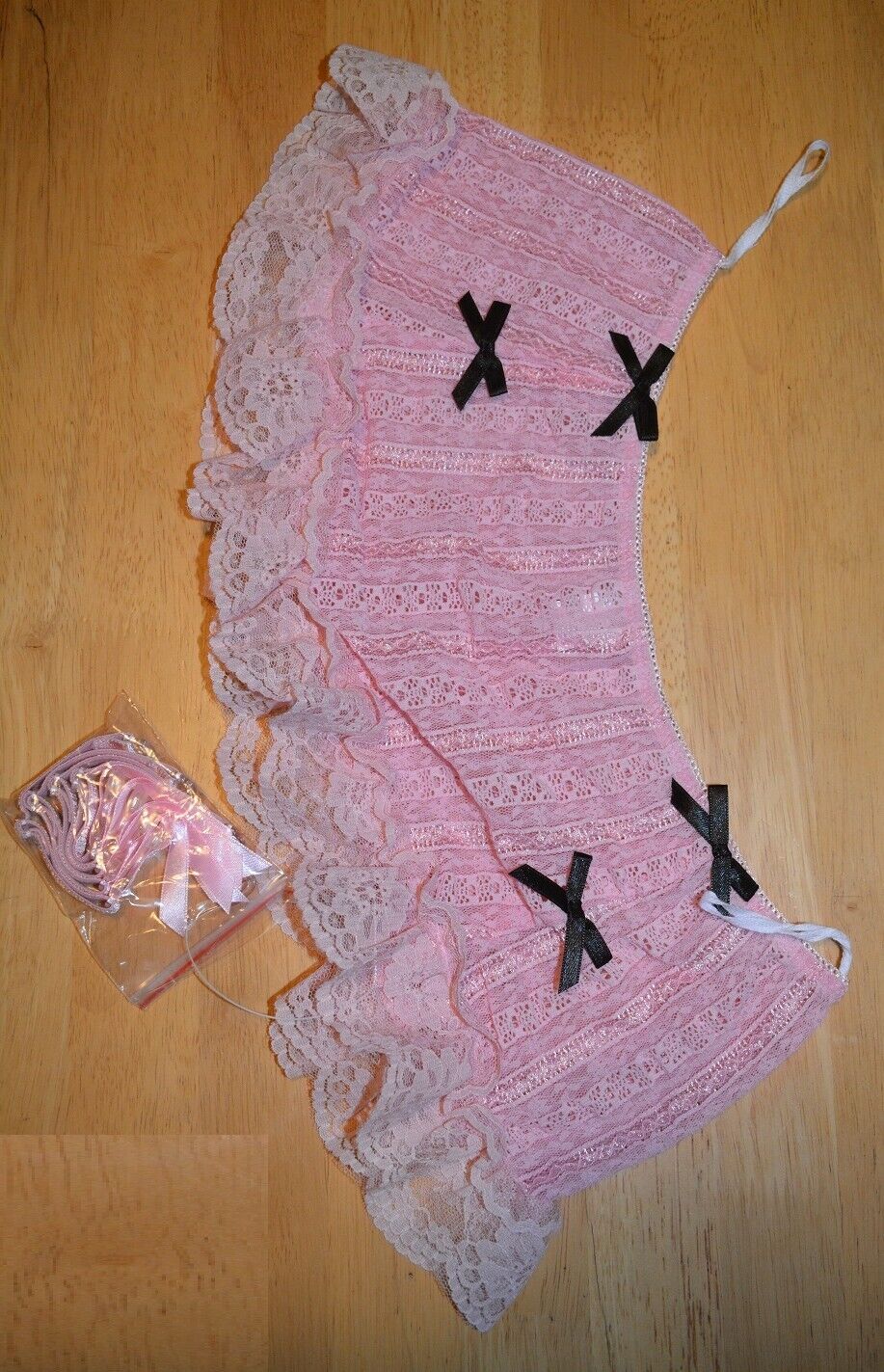 Elegant Moments 3 Pce Lingerie Set Pink (6710) Sz Large Bra Suspenders G-String Clothes, Shoes & Accessories:Women:Women's Clothing:Lingerie & Nightwear:Bras & Bra Sets CasaFenix