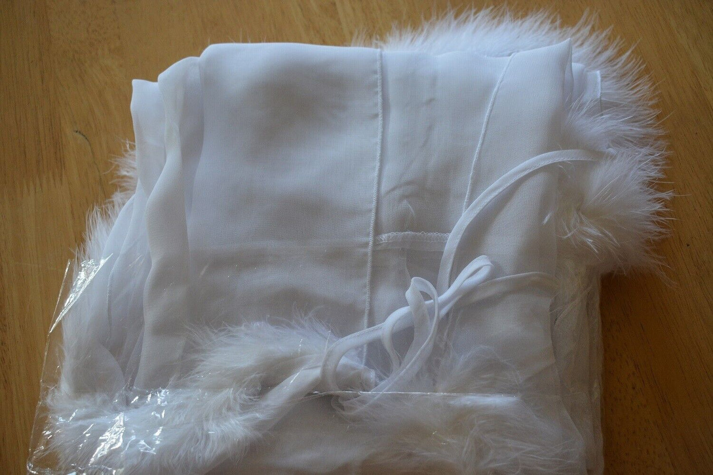 New VX Intimate Long Fluffy WHITE See Through Chiffon Robe Sz Large 3050 Clothes, Shoes & Accessories:Women:Women's Clothing:Lingerie & Nightwear:Nightwear CasaFenix
