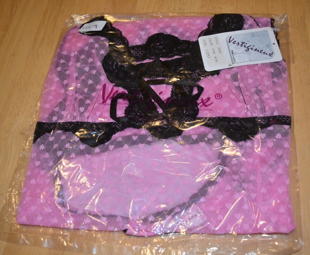 New Lingerie VX Intimate Pink Mesh Babydoll With G-string Size Medium. 5094 Clothes, Shoes & Accessories:Women:Women's Clothing:Lingerie & Nightwear:Nightwear CasaFenix