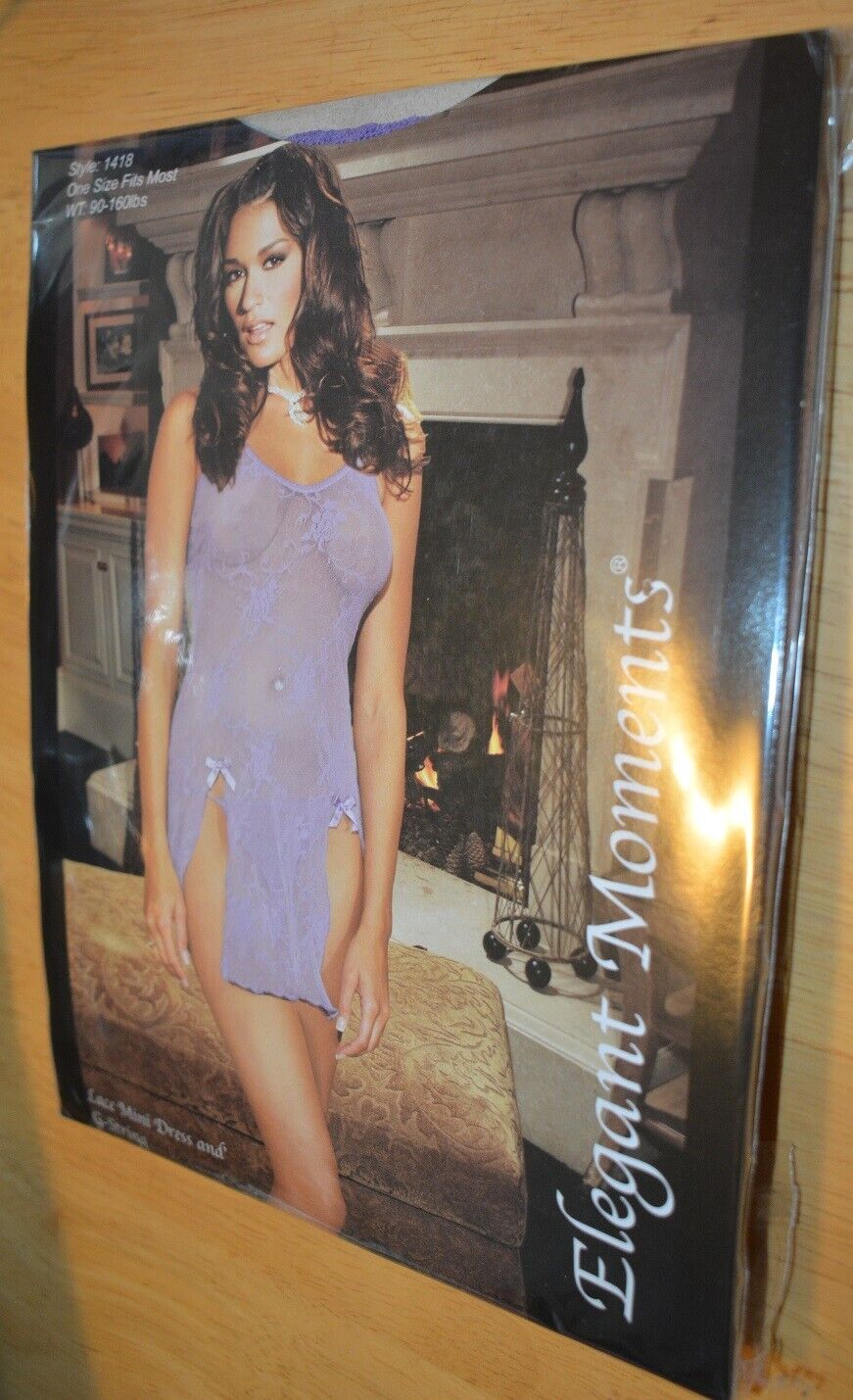 New Elegant Moments Lilac Lace Mini Dress Opaque + Bows One Size (1418) Clothes, Shoes & Accessories:Specialty:Erotic Clothing:Women's Underwear:Bodies & Catsuits CasaFenix