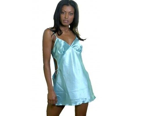 New VX Intimate Turquoise Chemise Metal Moon & Stars Accents Sz Small 4033 Clothes, Shoes & Accessories:Women:Women's Clothing:Lingerie & Nightwear:Nightwear CasaFenix