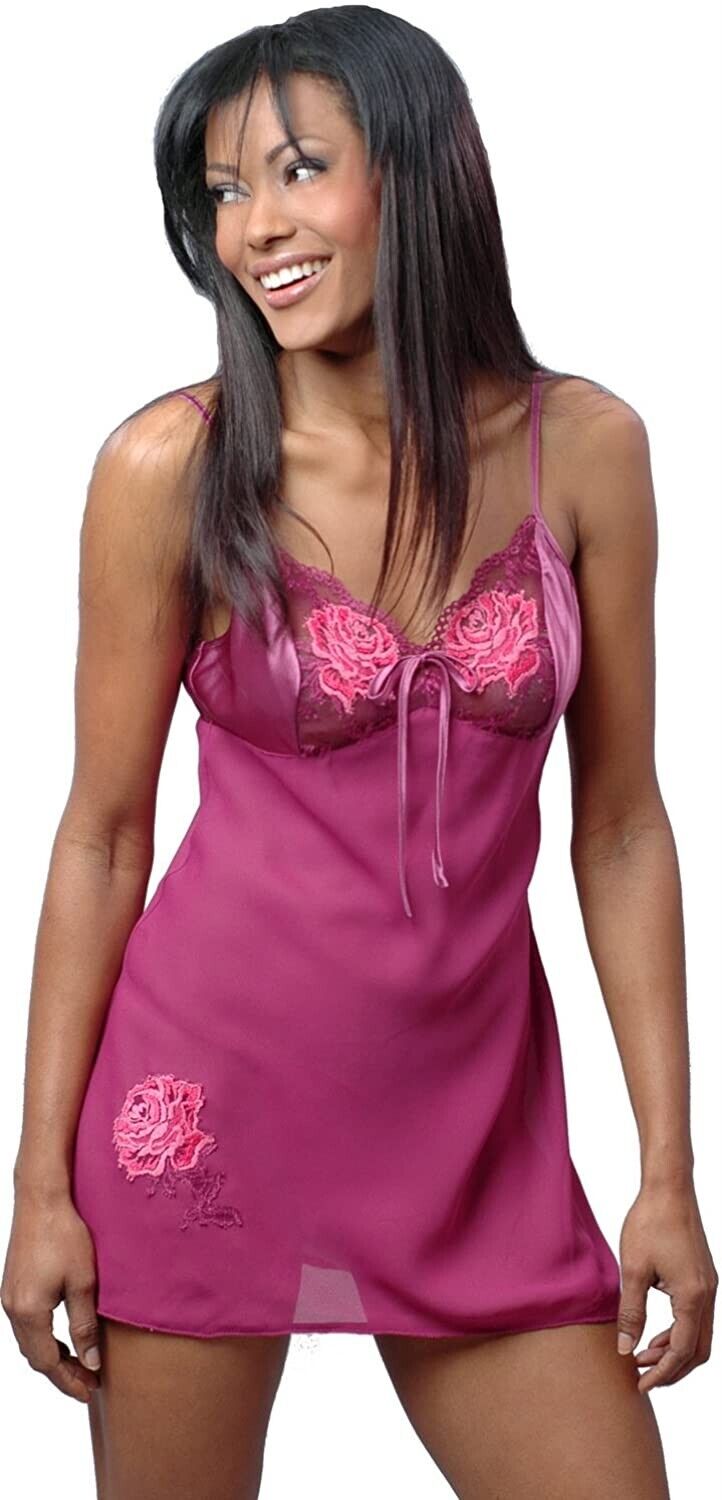 Brand New Lingerie VX Intimate Sheer Rose Babydoll + G-string Size Small 5102 Clothes, Shoes & Accessories:Women:Women's Clothing:Lingerie & Nightwear:Nightwear CasaFenix