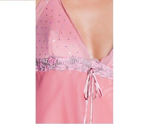 Brand New Lingerie VX Intimate Rose / Beige Babydoll + G-string Size Small 5151 VX350 Clothes, Shoes & Accessories:Women:Women's Clothing:Lingerie & Nightwear:Nightwear CasaFenix