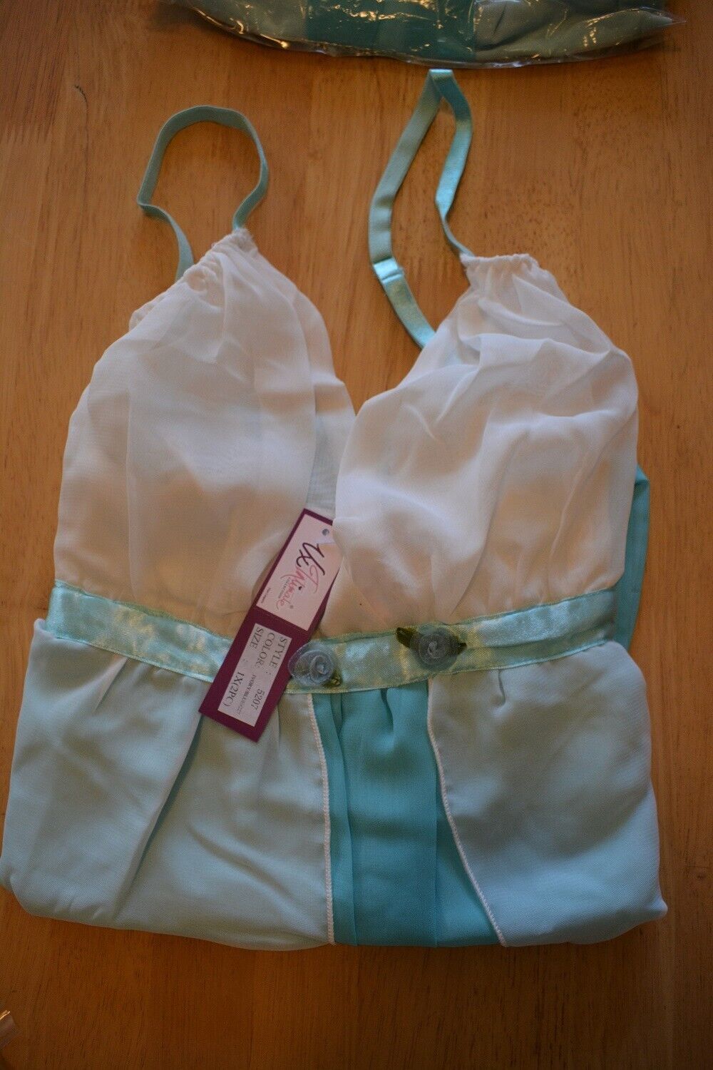 Brand New Lingerie VX Intimate Ivory Blue Babydoll With G-string Size 2XL. 5207 Clothes, Shoes & Accessories:Women:Women's Clothing:Lingerie & Nightwear:Nightwear CasaFenix