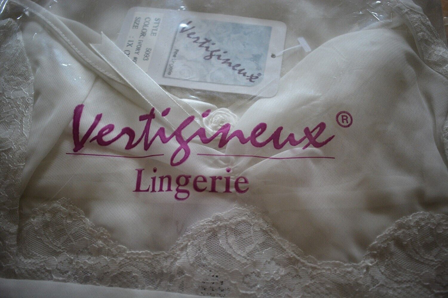 New VX Intimate Ivory Chiffon & Lace Babydoll + G-String (5093). Size Large Clothes, Shoes & Accessories:Women:Women's Clothing:Lingerie & Nightwear:Nightwear CasaFenix