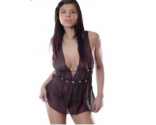 New VX Intimate Black Toga Greek Roman Babydoll + G-string Size Large 5162 VX129 Clothes, Shoes & Accessories:Women:Women's Clothing:Lingerie & Nightwear:Nightwear CasaFenix