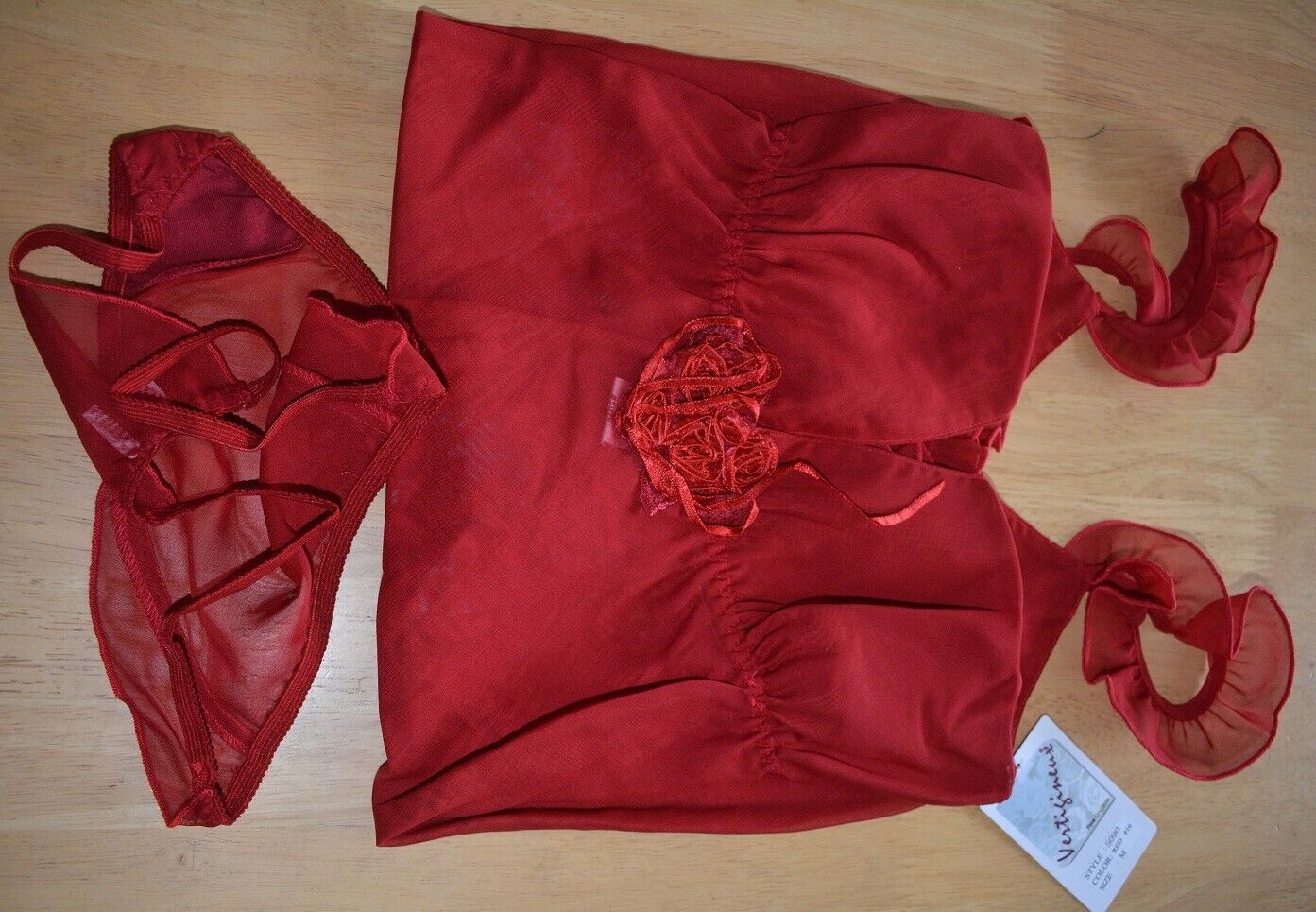New Lingerie VX Intimate Bright Red Sheer Babydoll + G-string Size Small. 5090 Clothes, Shoes & Accessories:Women:Women's Clothing:Lingerie & Nightwear:Nightwear CasaFenix