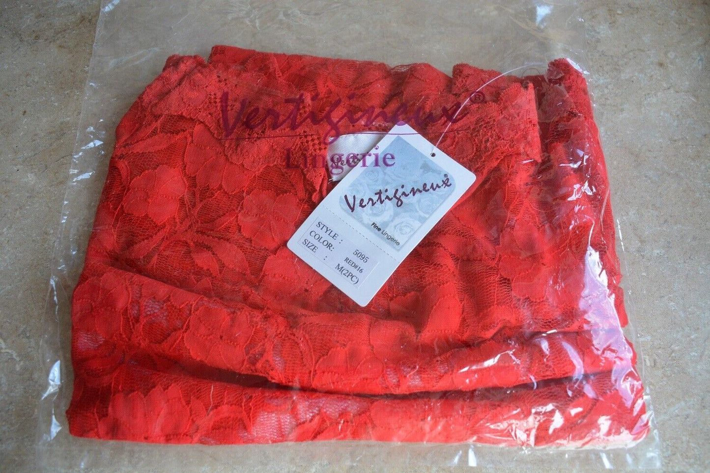Brand New Lingerie VX Intimate Sheer Red Mini Dress + Thong Size Medium (5095) VX188 Clothes, Shoes & Accessories:Women:Women's Clothing:Lingerie & Nightwear:Nightwear CasaFenix