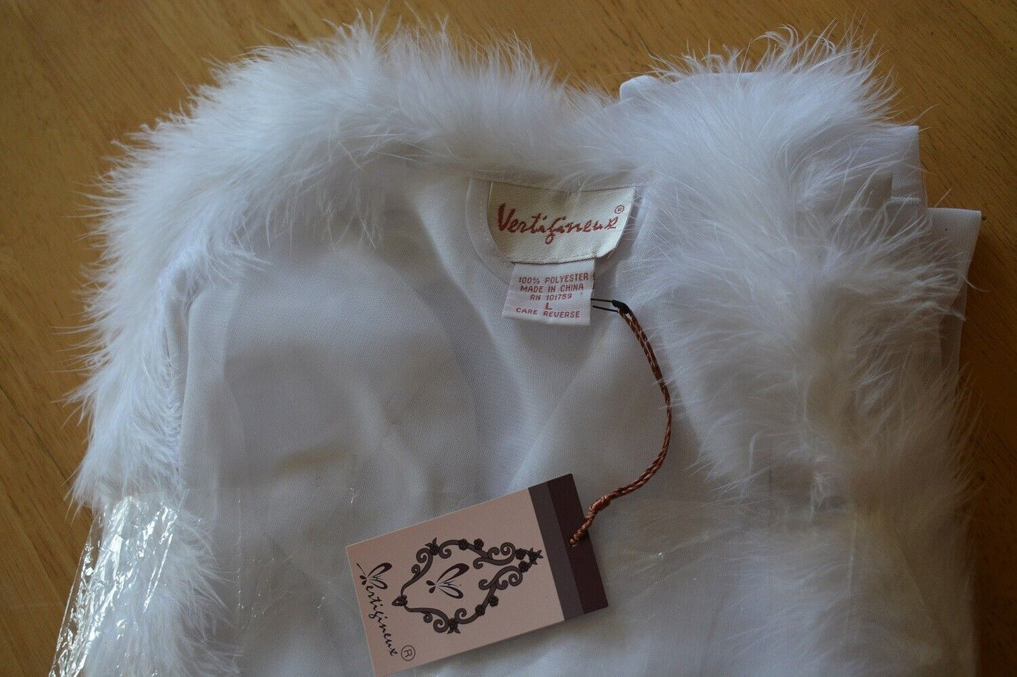 New VX Intimate Long Fluffy WHITE See Through Chiffon Robe Sz Large 3050 Clothes, Shoes & Accessories:Women:Women's Clothing:Lingerie & Nightwear:Nightwear CasaFenix
