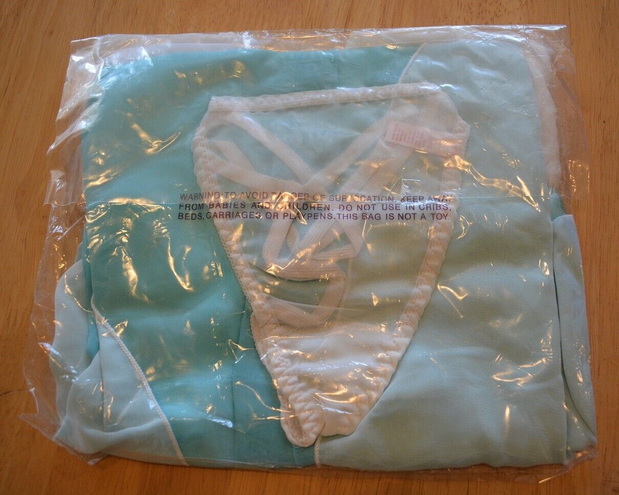 Brand New Lingerie VX Intimate Ivory Blue Babydoll With G-string Size 2XL. 5207 Clothes, Shoes & Accessories:Women:Women's Clothing:Lingerie & Nightwear:Nightwear CasaFenix