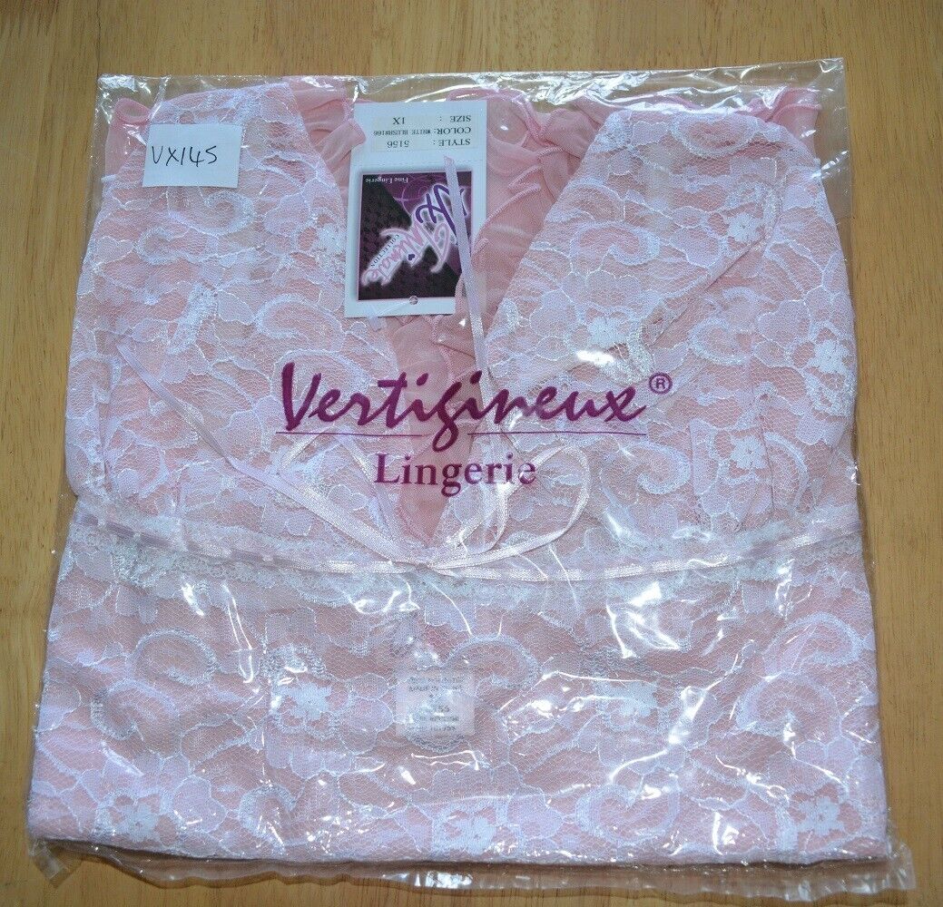 Brand New Lingerie VX Intimate Pink & White Babydoll + G-string Size Large 5156 VX144 Clothes, Shoes & Accessories:Women:Women's Clothing:Lingerie & Nightwear:Nightwear CasaFenix