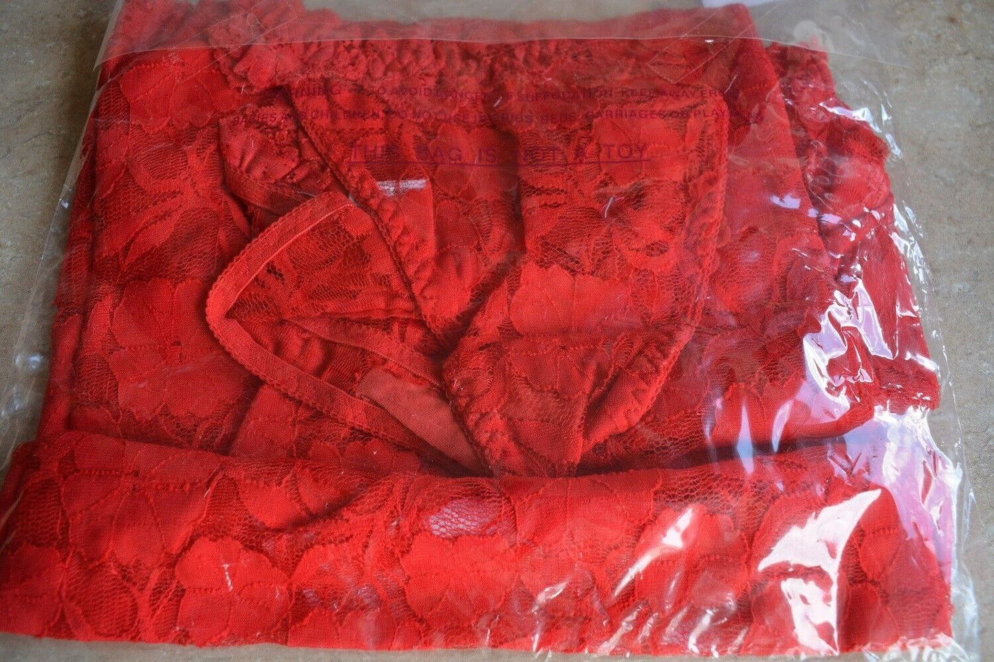 Brand New Lingerie VX Intimate Sheer Red Mini Dress + Thong Size Medium (5095) VX188 Clothes, Shoes & Accessories:Women:Women's Clothing:Lingerie & Nightwear:Nightwear CasaFenix