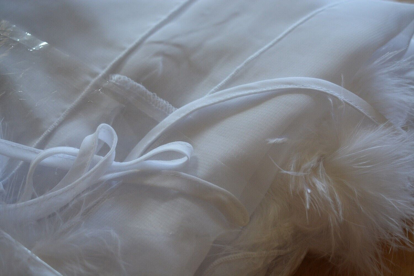 New VX Intimate Long Fluffy WHITE See Through Chiffon Robe Sz Large 3050 Clothes, Shoes & Accessories:Women:Women's Clothing:Lingerie & Nightwear:Nightwear CasaFenix