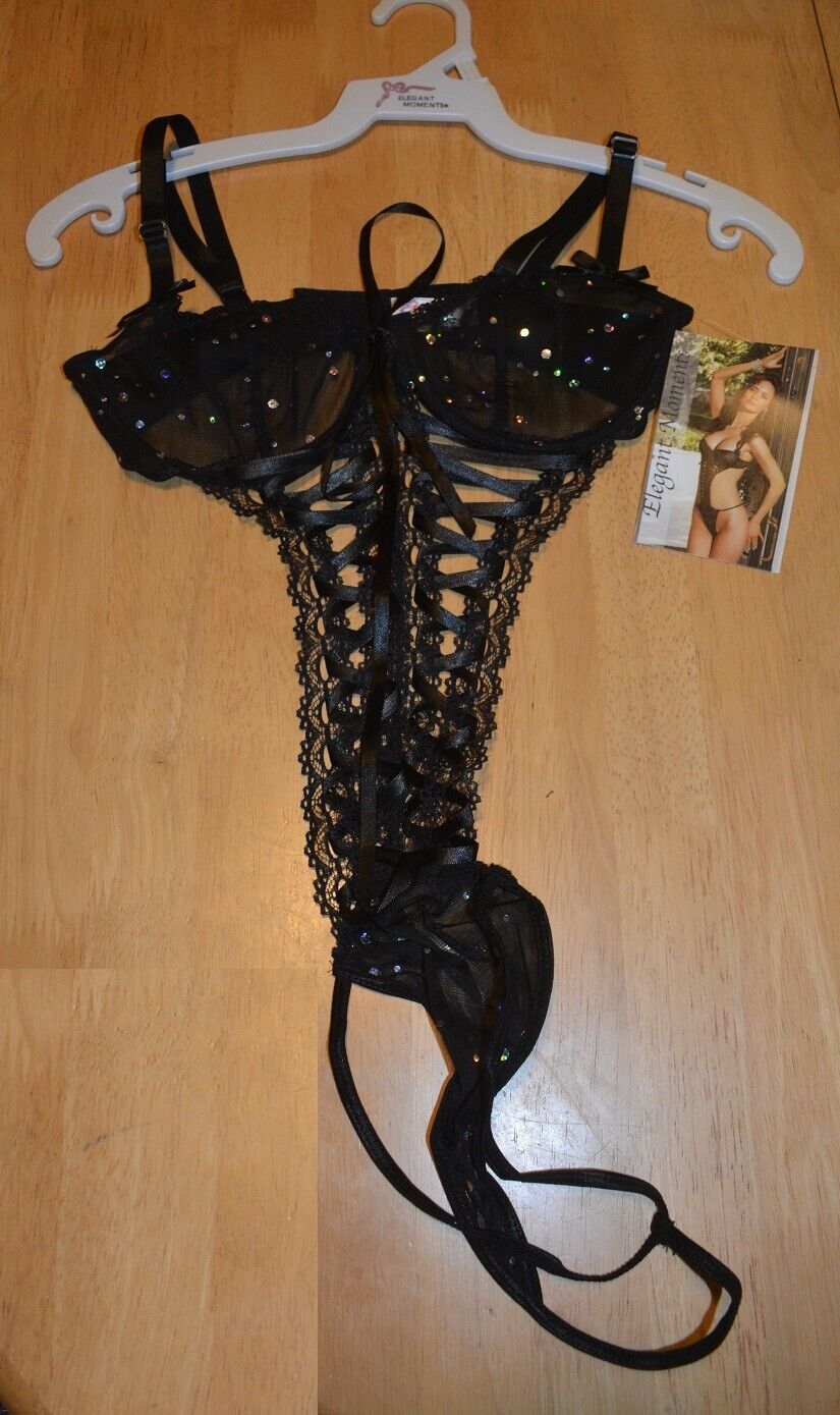 BNWT Elegant Moment One Size Sexy Lace Up Underwire Tiny Micro Sexy Teddy (7153) Clothes, Shoes & Accessories:Specialty:Erotic Clothing:Women's Underwear:Bodies & Catsuits CasaFenix