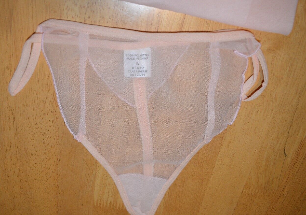 New VX Intimate Chiffon Pale Orange Babydoll + G-string Size Medium 5079 Clothes, Shoes & Accessories:Women:Women's Clothing:Lingerie & Nightwear:Nightwear CasaFenix