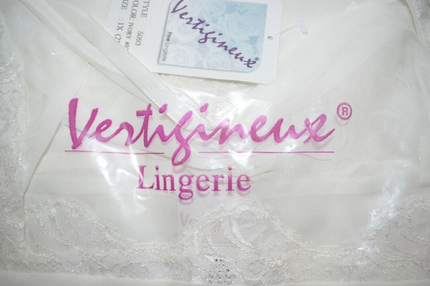 New VX Intimate Ivory Chiffon & Lace Babydoll + G-String (5093). Size Large Clothes, Shoes & Accessories:Women:Women's Clothing:Lingerie & Nightwear:Nightwear CasaFenix