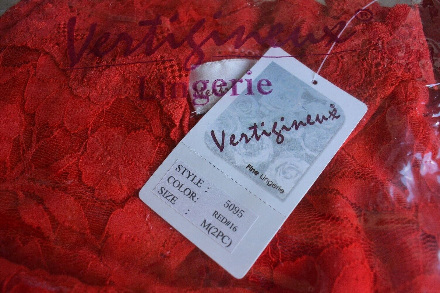 Brand New Lingerie VX Intimate Sheer Red Mini Dress + Thong Size Medium (5095) VX188 Clothes, Shoes & Accessories:Women:Women's Clothing:Lingerie & Nightwear:Nightwear CasaFenix