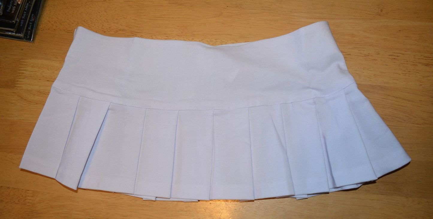 BNWT Elegant Moments Micro Mini Skirt With Pleats White Size Small. 6110 EM270 EM307 Clothes, Shoes & Accessories:Specialty:Erotic Clothing:Other Erotic Clothing CasaFenix