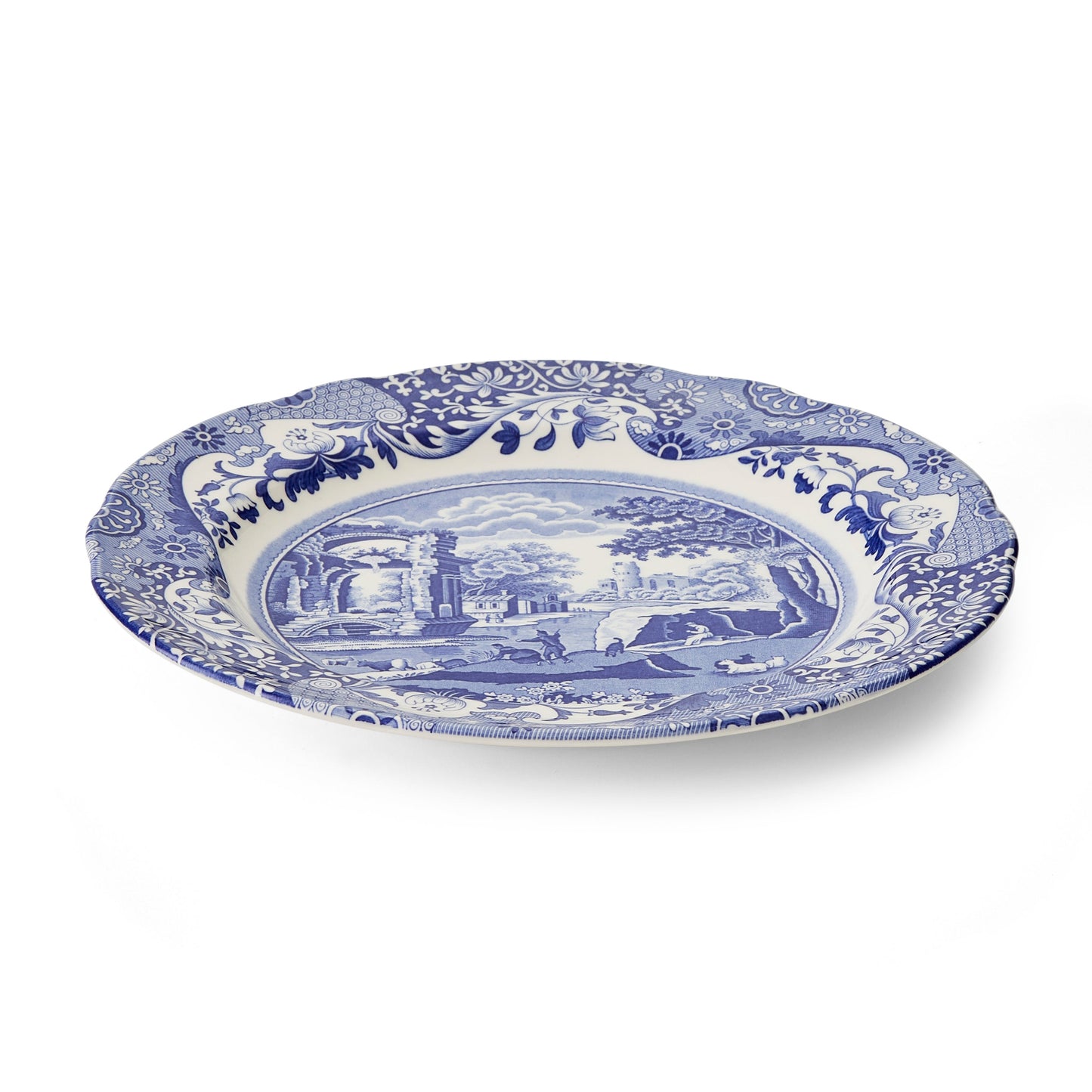 Blue Italian Set of 4 Porcelain Dinner Plates – Spode Fine China dinnerware CasaFenix
