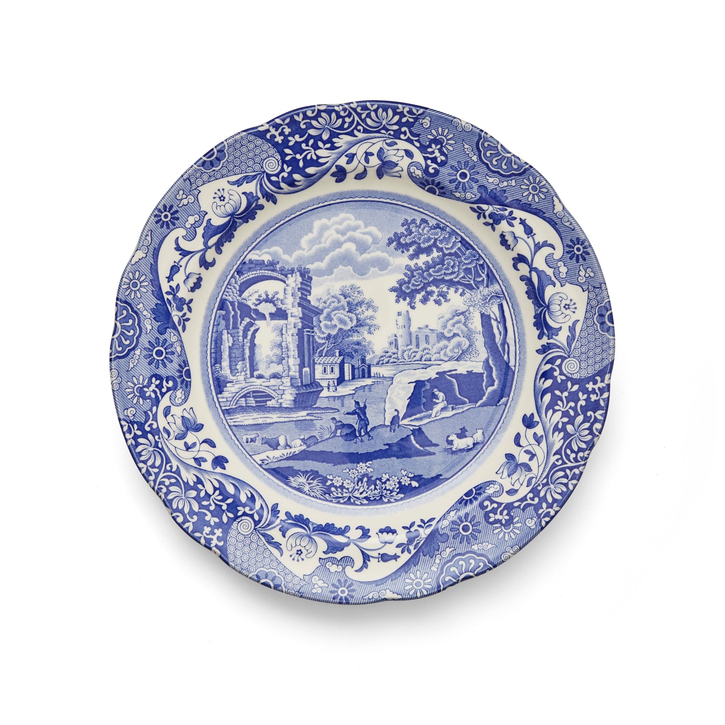Blue Italian Set of 4 Porcelain Dinner Plates – Spode Fine China dinnerware CasaFenix