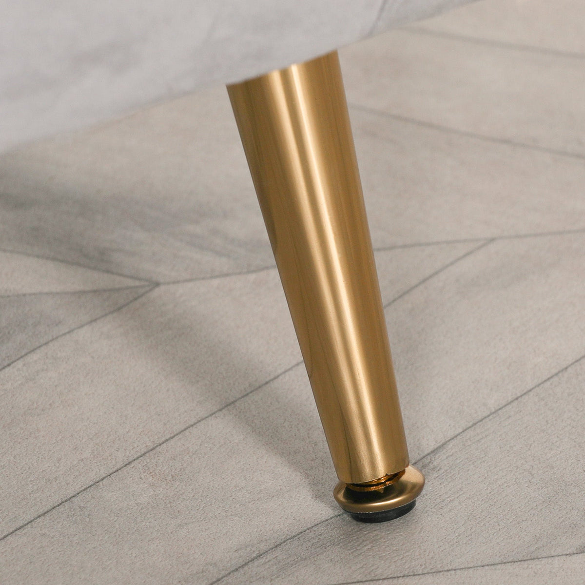 Grey Velvet Armchair with metal gold plated legs Chair CasaFenix