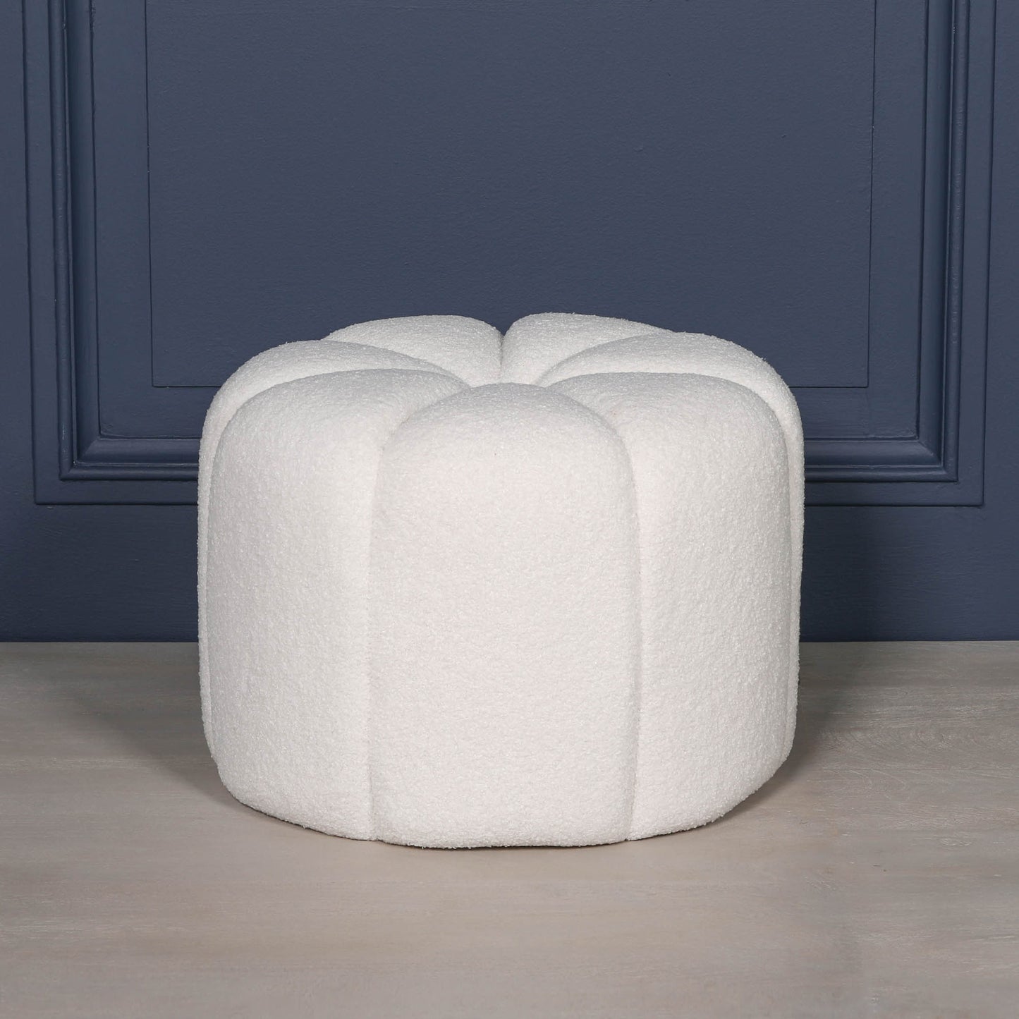 Boucle Petal Round Stool Side Table CasaFenix