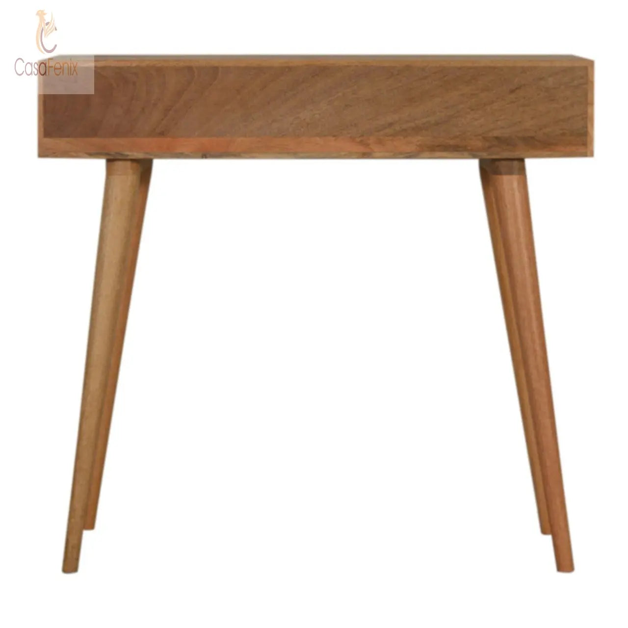 Acadia Teal Console Table Cube Designed 2 Drawers. Nordic Style. Solid Mango Wood - CasaFenix