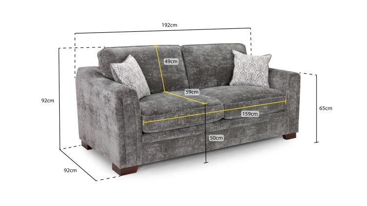 Astrid Plush Button Fabric Sofa in Silver or Slate Grey 2, 3 Seat, 4 Seat Corner Settee Footstool (Copy) Sofa CasaFenix