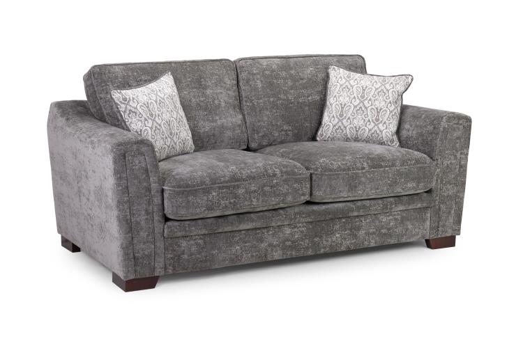 Astrid Plush Button Fabric Sofa in Silver or Slate Grey 2, 3 Seat, 4 Seat Corner Settee Footstool (Copy) Sofa CasaFenix