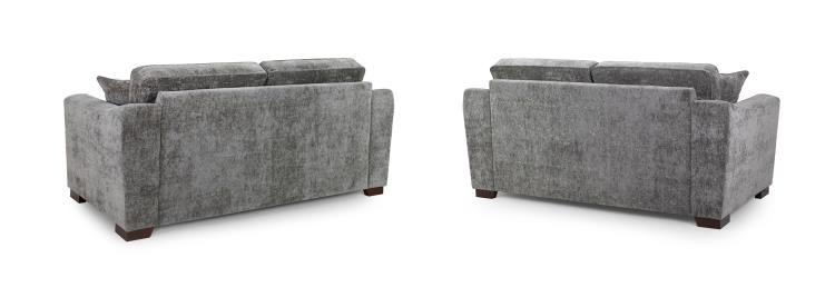 Astrid Plush Button Fabric Sofa in Silver or Slate Grey 2, 3 Seat, 4 Seat Corner Settee Footstool (Copy) Sofa CasaFenix