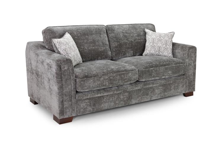 Astrid Plush Button Fabric Sofa in Silver or Slate Grey 2, 3 Seat, 4 Seat Corner Settee Footstool (Copy) Sofa CasaFenix