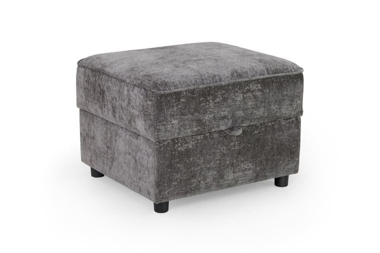 Astrid Plush Button Fabric Sofa in Silver or Slate Grey 2, 3 Seat, 4 Seat Corner Settee Footstool (Copy) Sofa CasaFenix