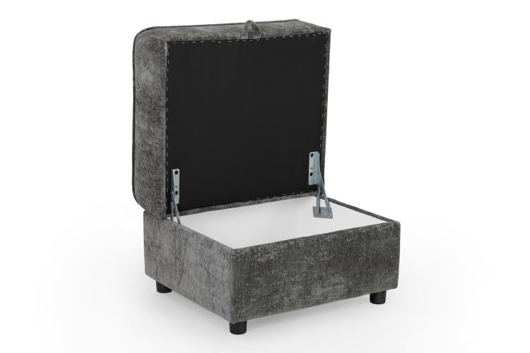 Astrid Plush Button Fabric Sofa in Silver or Slate Grey 2, 3 Seat, 4 Seat Corner Settee Footstool (Copy) Sofa CasaFenix