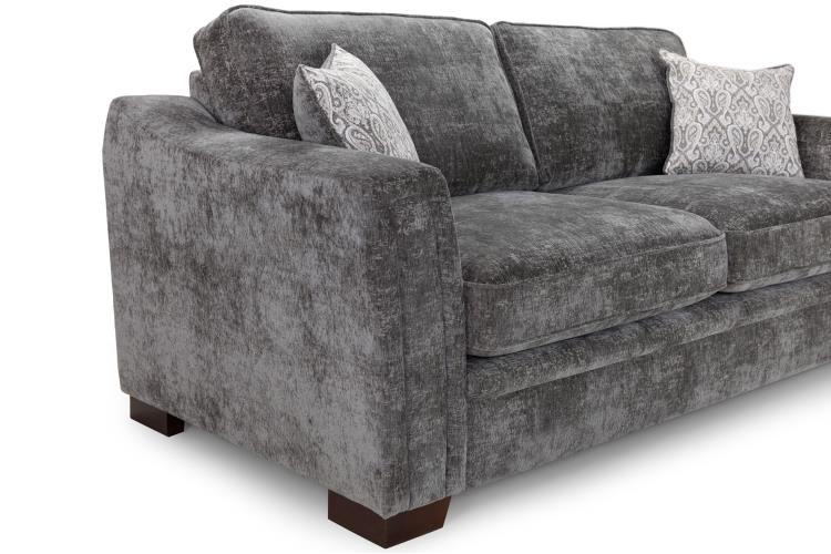 Astrid Plush Button Fabric Sofa in Silver or Slate Grey 2, 3 Seat, 4 Seat Corner Settee Footstool (Copy) Sofa CasaFenix