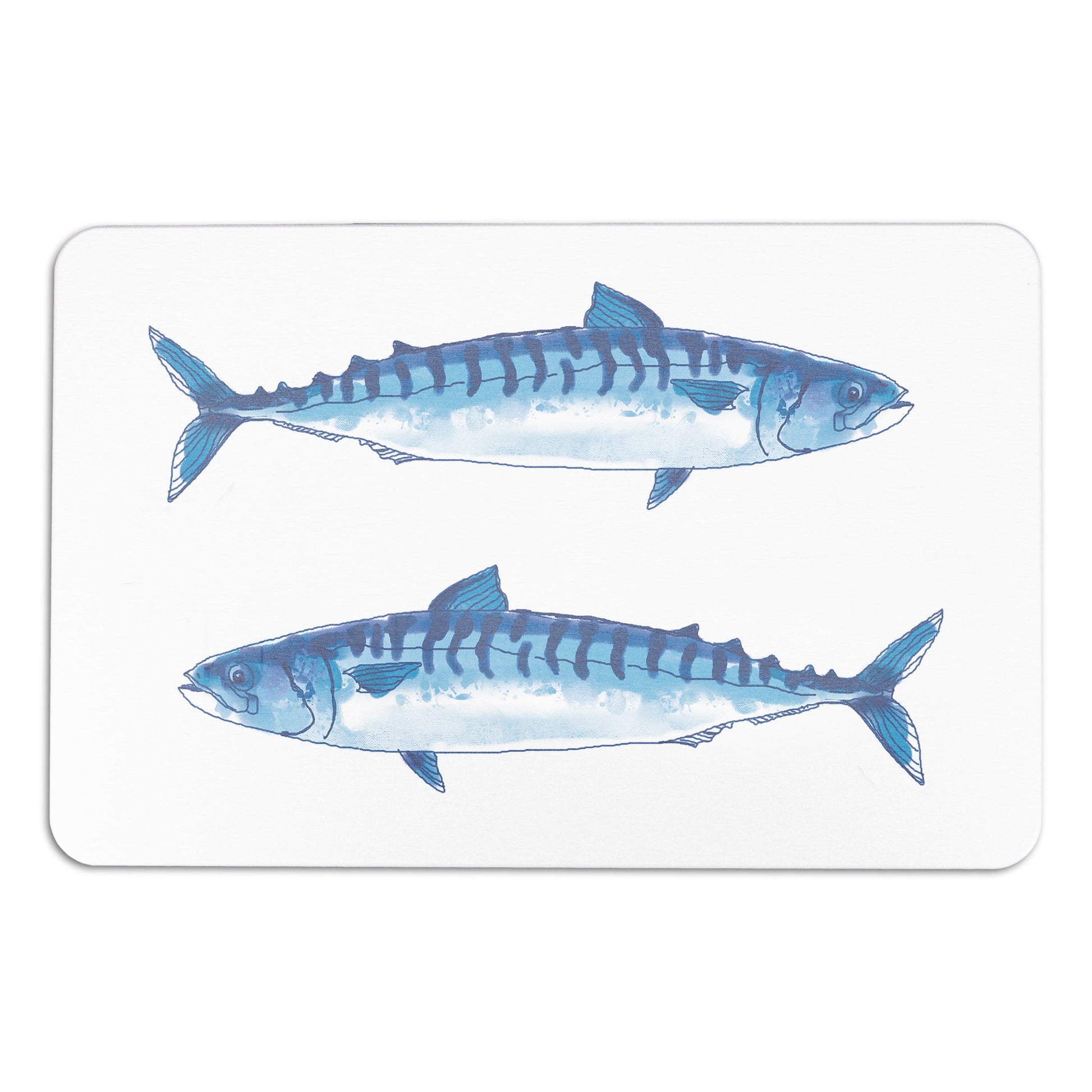 Mackerel White Stone Anti-Mould Non Slip Bath Mat Rug. 60x39cm Bath Mat CasaFenix