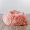 XXL Luxurious Blush Pink Genuine Sheepskin Beanbag - CasaFenix