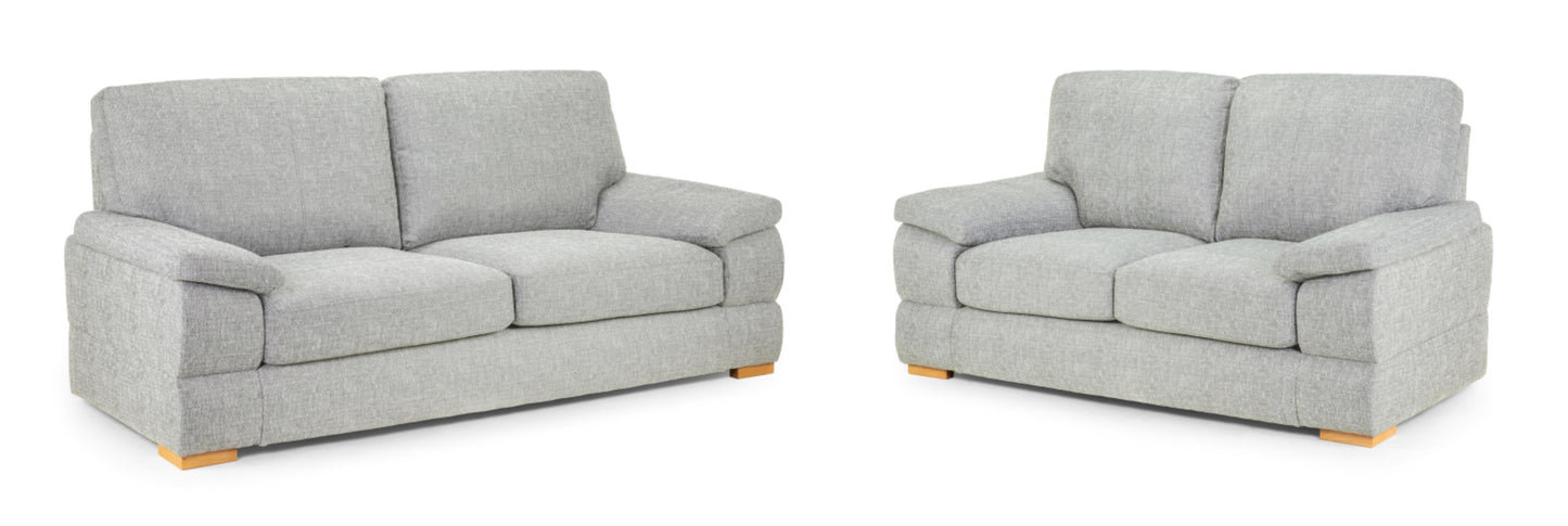 Bento Plush Fabric Sofa in Silver or Charcoal Grey 2, 3 Seat, 4 Seat Corner Settee (Copy) Sofa CasaFenix