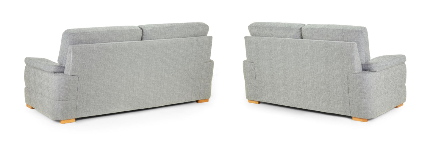 Bento Plush Fabric Sofa in Silver or Charcoal Grey 2, 3 Seat, 4 Seat Corner Settee (Copy) Sofa CasaFenix