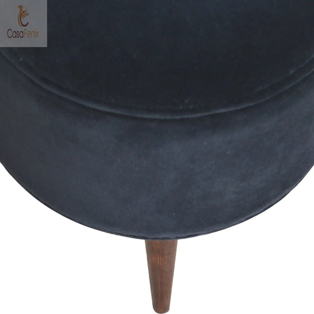 Black Velvet Nordic Style Footstool footstool CasaFenix