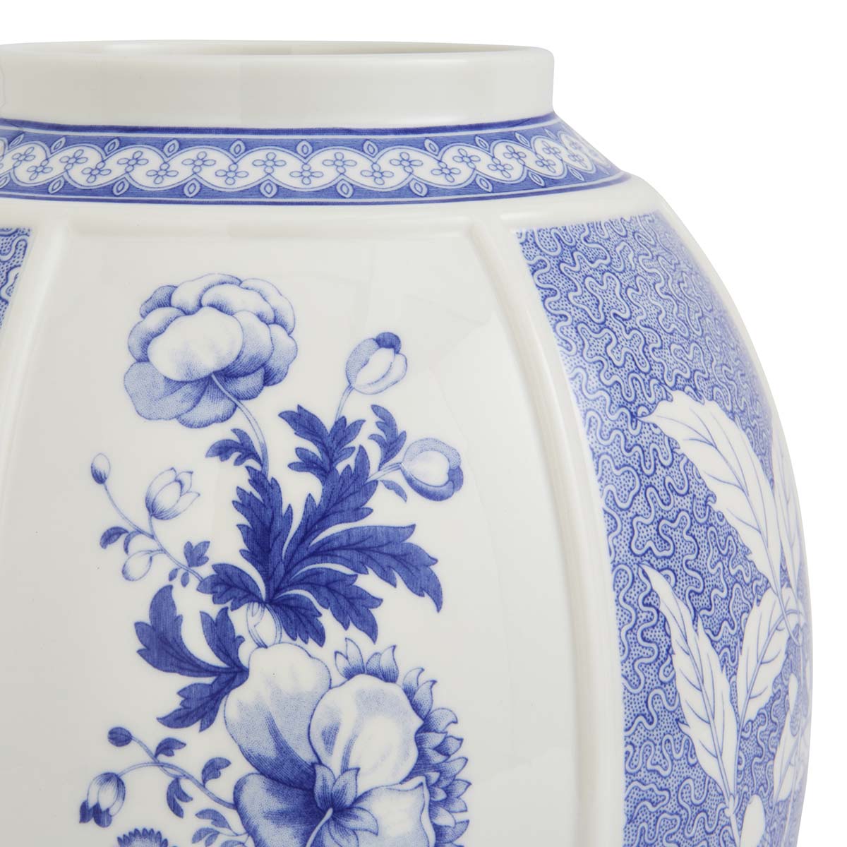 Blue Italian British Flowers Vase – Porcelain Heritage Floral Design dinnerware CasaFenix