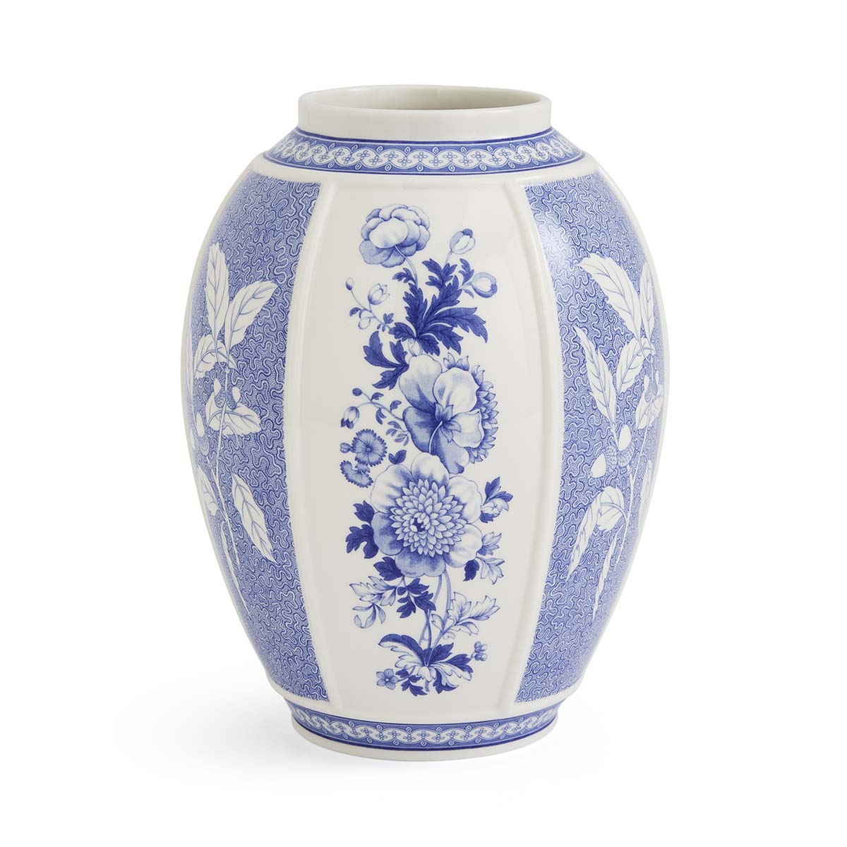 Blue Italian British Flowers Vase – Porcelain Heritage Floral Design dinnerware CasaFenix