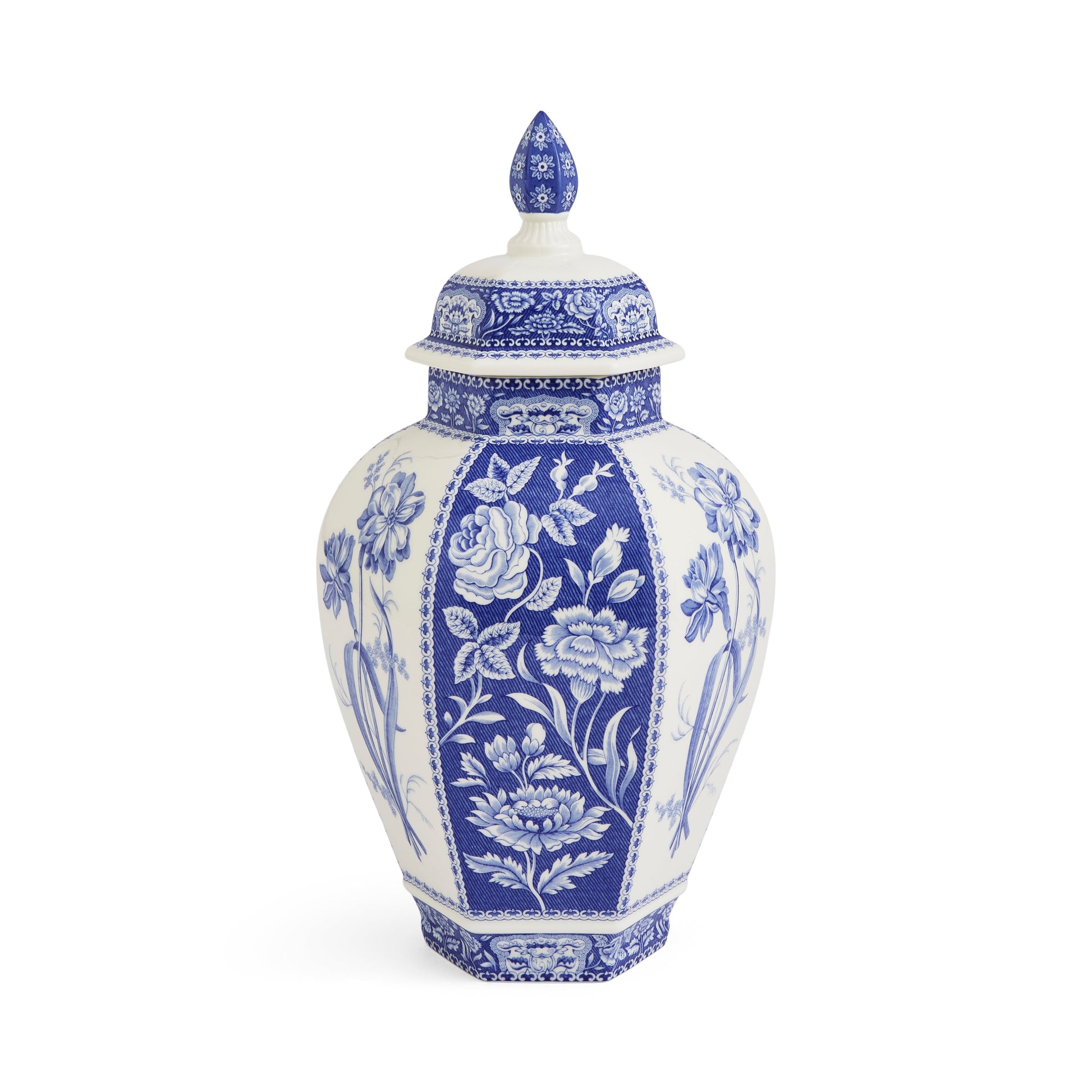 Blue Italian Floral Vase – Porcelain Blue & White Decorative Vase dinnerware CasaFenix