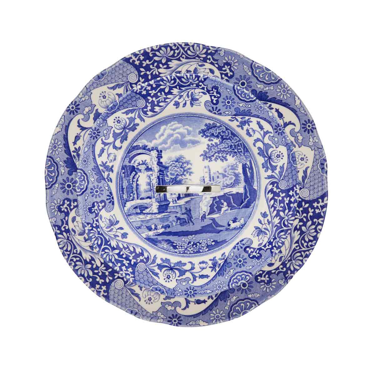 Blue Italian 2-Tier Cake Stand – Porcelain Afternoon Tea Display dinnerware CasaFenix