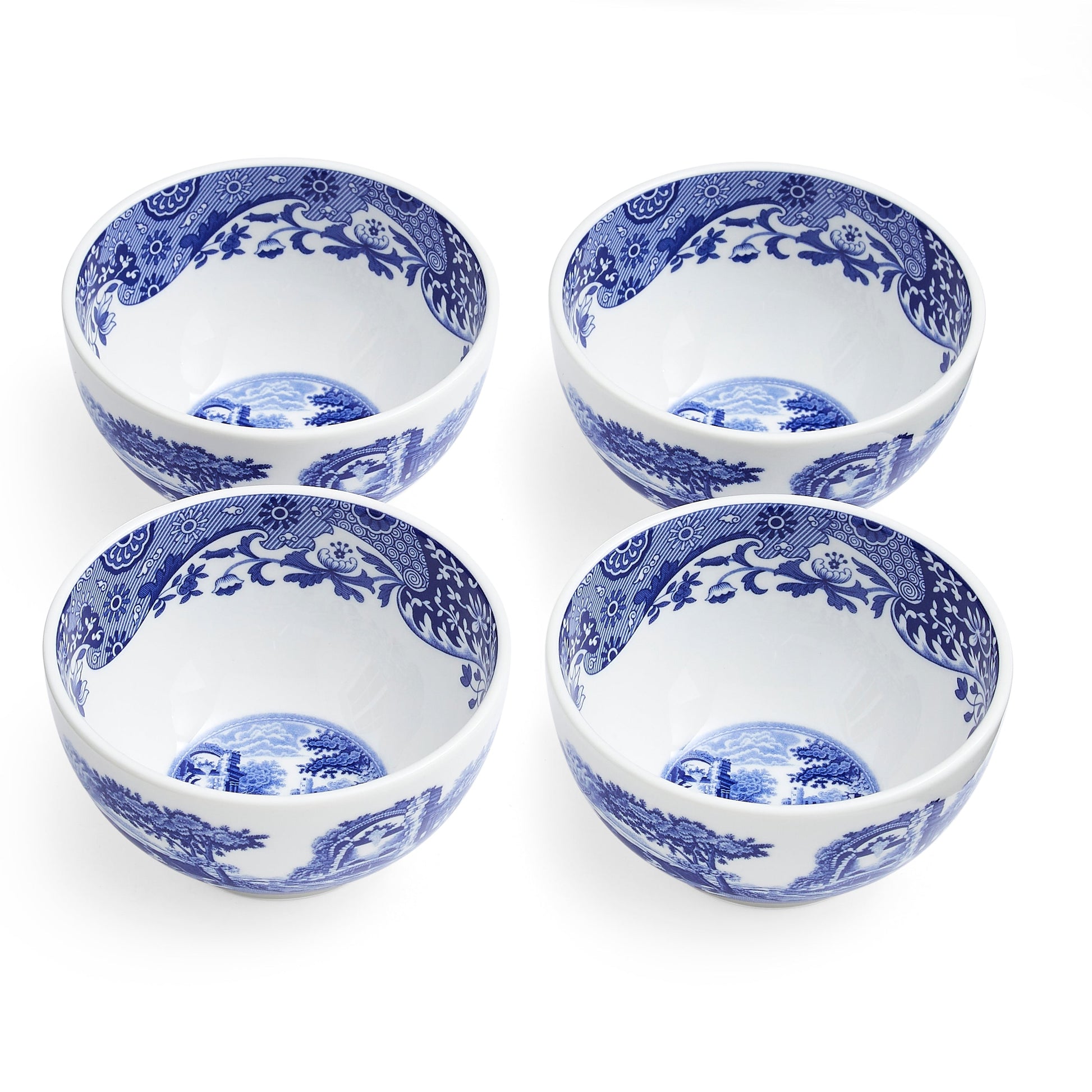 Blue Italian Dip Bowls Set of 4 – Blue & White Porcelain Bowls dinnerware CasaFenix