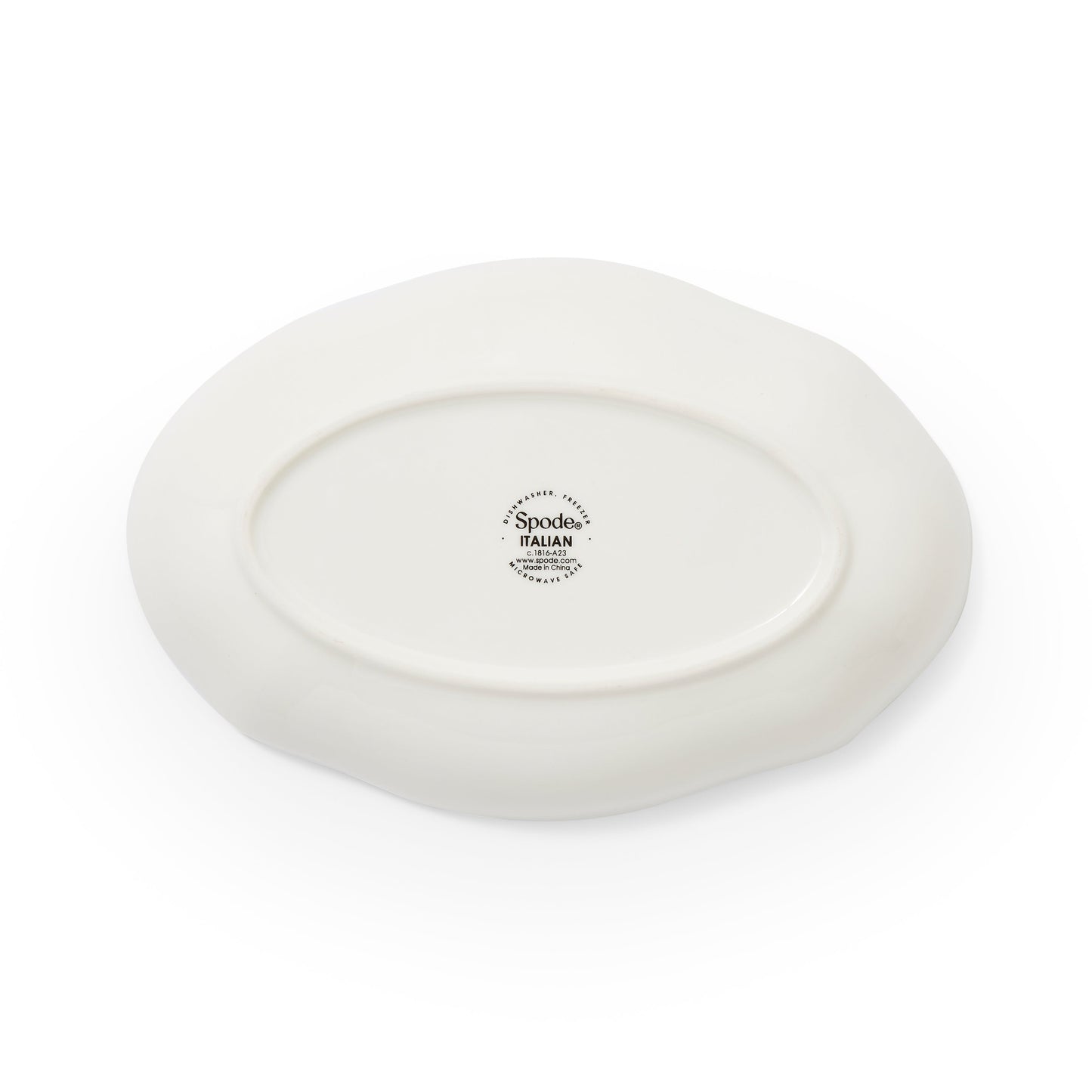 Blue Italian Oval Fluted Dish – Porcelain Serving Plate by Spode dinnerware CasaFenix